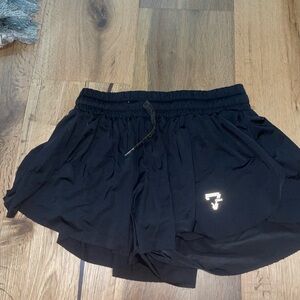 Black Keiki Kona Ruffle Flowy Shorts